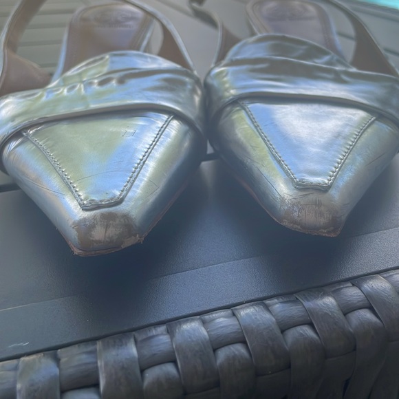 Tory Burch silver slingback block heels - Picture 4 of 12